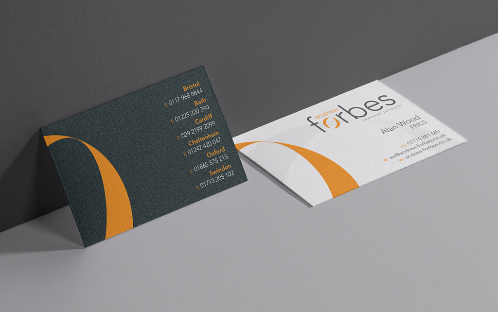 Logo & branding on Andrew Forbes business card