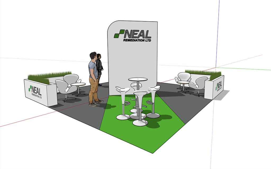 Neal Soils Exhibition Stand design sketch