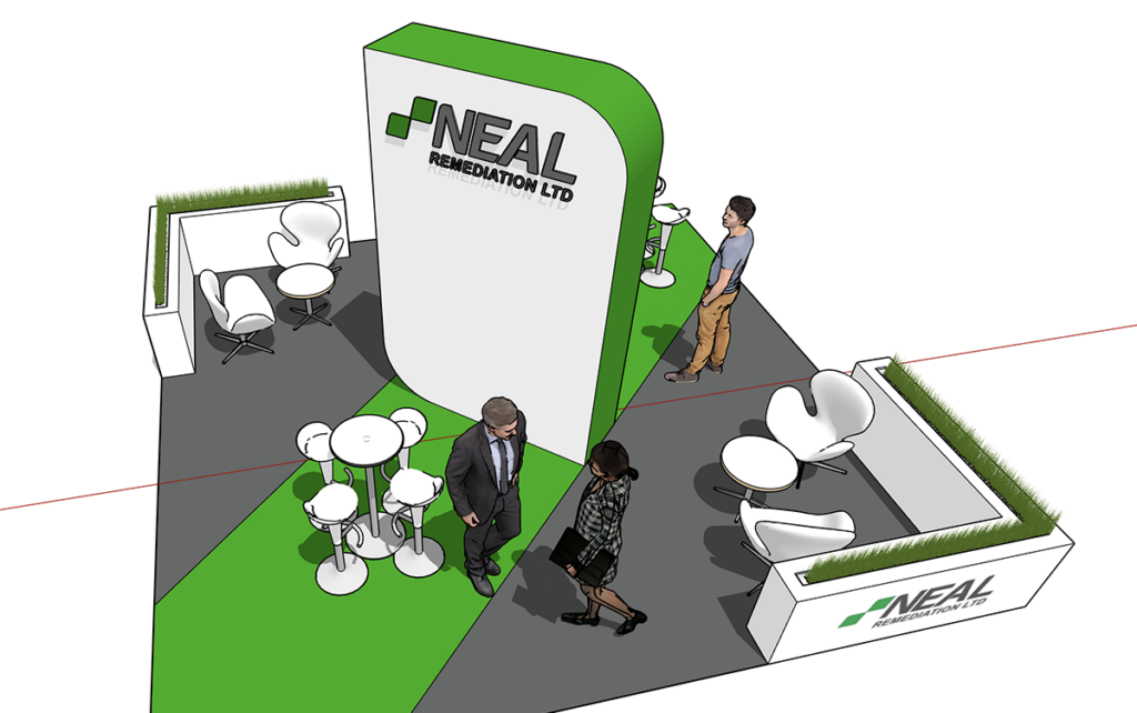 Neal Soils Exhibition Stand Sketch of early design