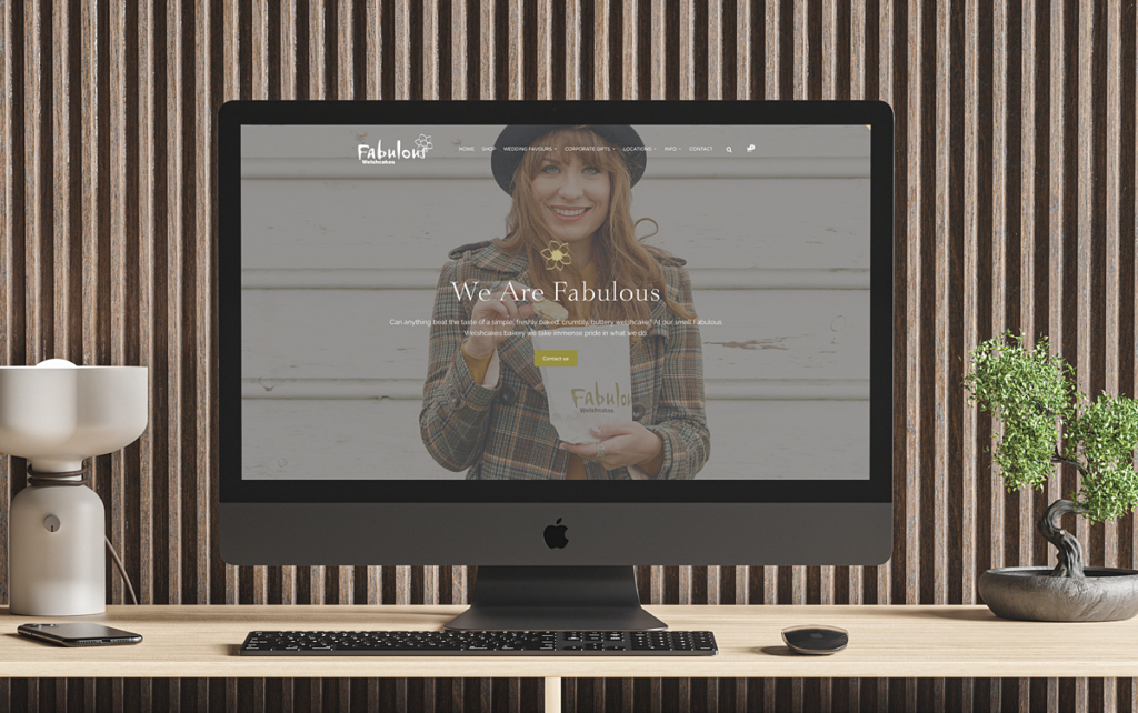 Fabulous Welshcakes eCommerce Website on iMac screen